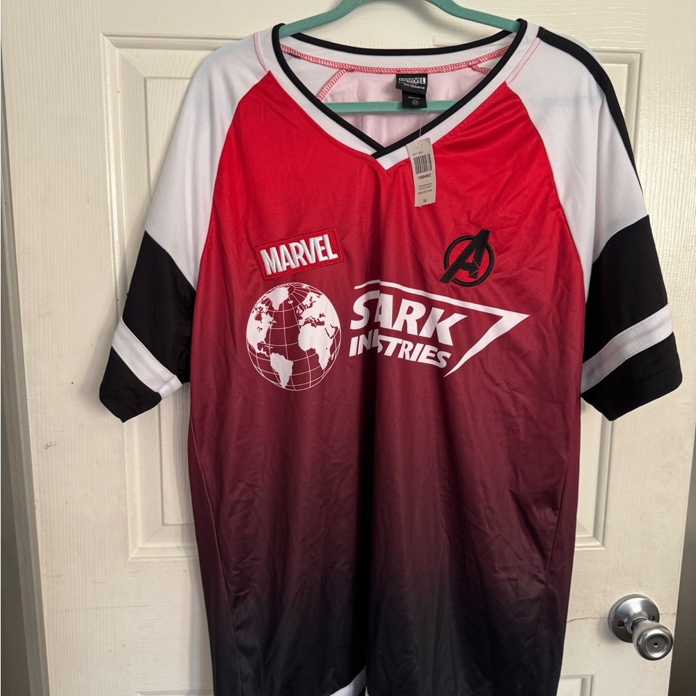 Marvel Stark Industries Gradient Jersey - Red, Black, White